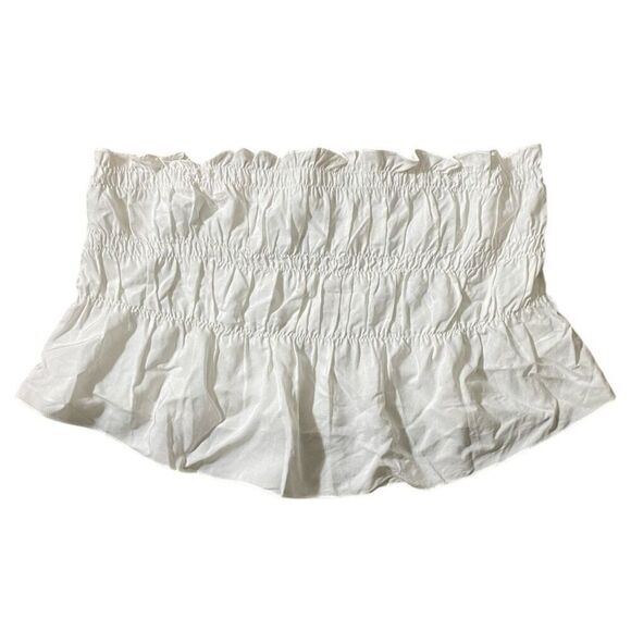 Anthropologie Mare Mare White Smocked Ruffled Tube Top NWT Plus Size 2X/20-22 - Picture 3 of 7